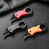 Mini Keychain Pocket Knife Stainless Steel EDC Tool Camping Fixed Blade