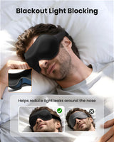 3D Adjustable Sleep Mask for Men and Women, Light Blocking Eye Mask