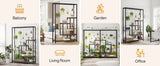 Tribesigns 5-Tier Tall Indoor Plant Stand with 10 Hanging Hooks, 70.9 Inches