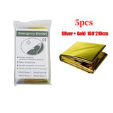 Emergency Thermal Poncho Blanket Lightweight Water Resistant Camping Mat