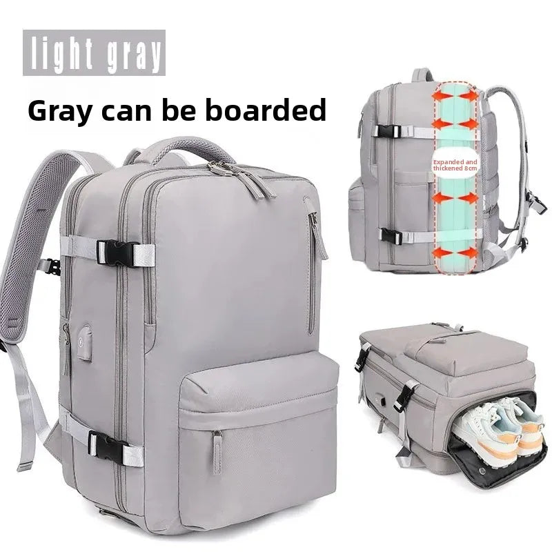 Expandable Travel Backpack for Business and Outdoor Use