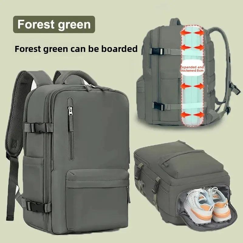 Expandable Travel Backpack for Business and Outdoor Use