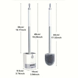 Toilet Brush and Holder Set for Bathroom Cleaning with Durable Bristles