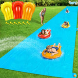 Extra Long Heavy Duty Lawn Water Slide with 3 Bodyboards
