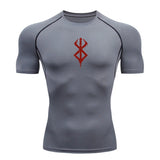 Men's Quick Dry Compression Shirt Short Sleeve Gym Workout T-Shirt