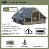 Inflatable Camping Tent for 4-8 Persons, Waterproof with Carry Bag