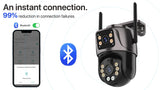 4K HD Wifi PTZ Camera 8MP Dual Lens Outdoor AI Auto Tracking Surveillance