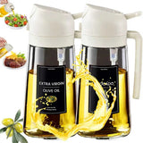 Oil Sprayer 2-in-1 Olive Oil Dispenser 16oz Glass Kitchen Mister