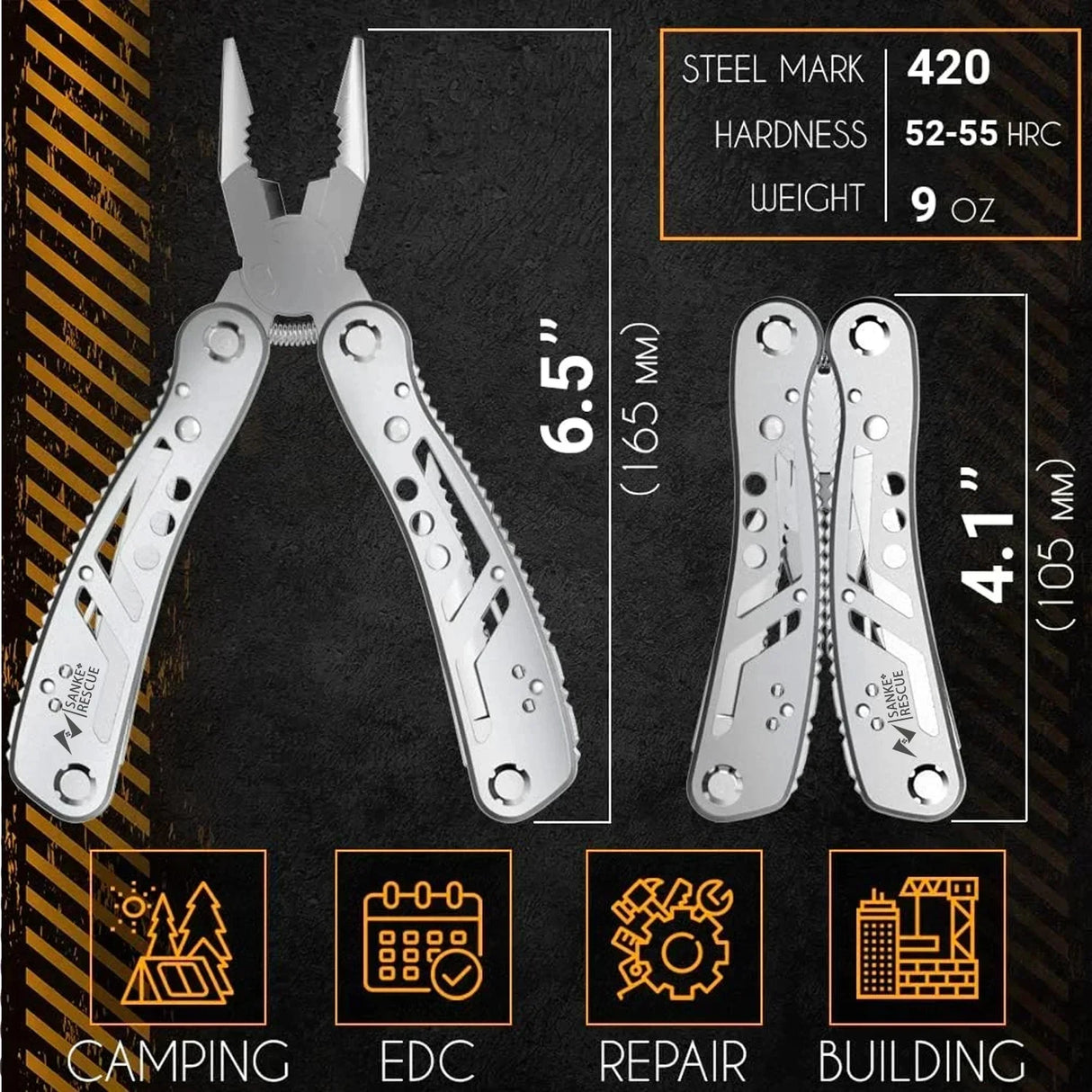 24-in-1 Multitool Pliers for Camping, Survival & Hunting Gifts for Men