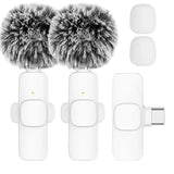 Wireless Lavalier Microphone for iPhone Android PC - Mini Audio Recording