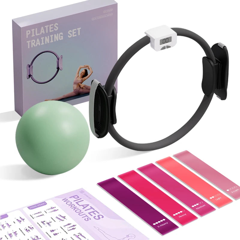 Pilates Ring Fitness Circle - Lightweight Foam Padded Handles, Toning