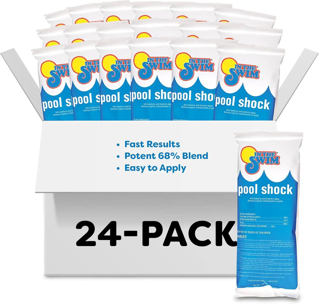 Cal-Hypo Granular Pool Shock Sanitizer for Clear Water, 6/12/24 Pack