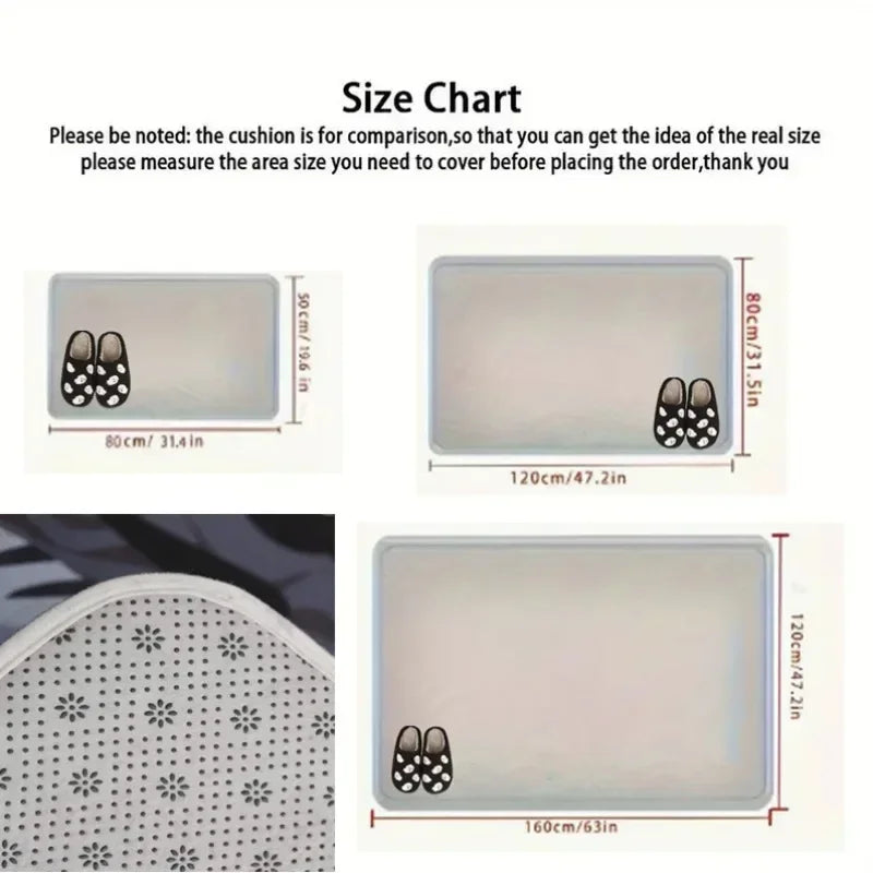 3D Tree Hole Design Door Mat Squirrel Pattern Anti-Slip Rug for Home Decor