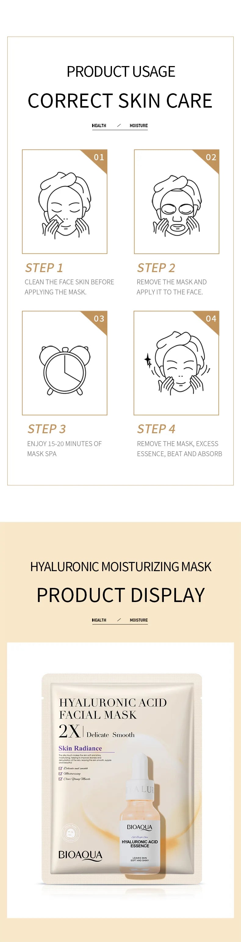 Centella Collagen Face Mask 20pcs Hydrating Skin Care Sheet Masks