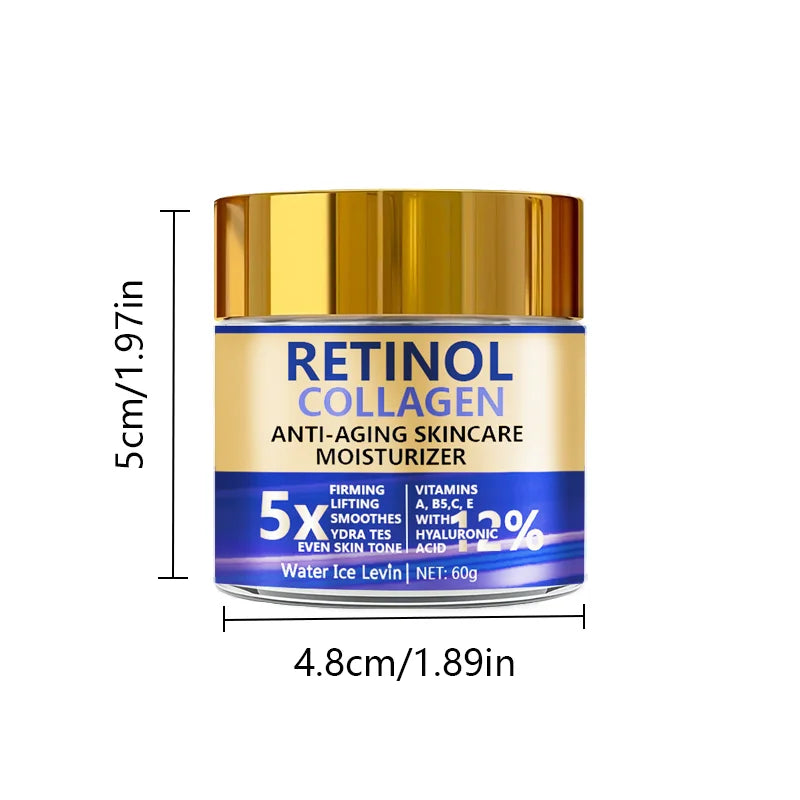 Retinol Collagen Face Cream 60g Anti-Aging Moisturizer with Hyaluronic Acid