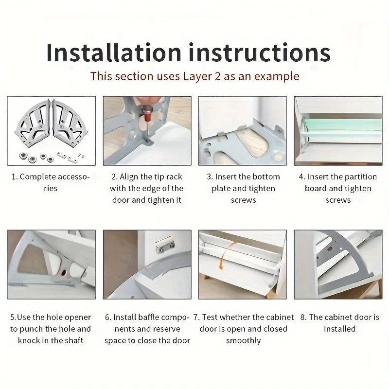Stainless Steel Flip Shoe Rack Accessories for Cabinet Organization