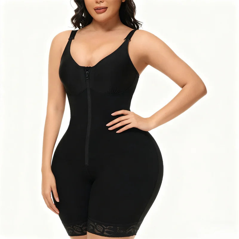 Colombian Full Body Shaper Girdle with Detachable Straps for Tummy Control