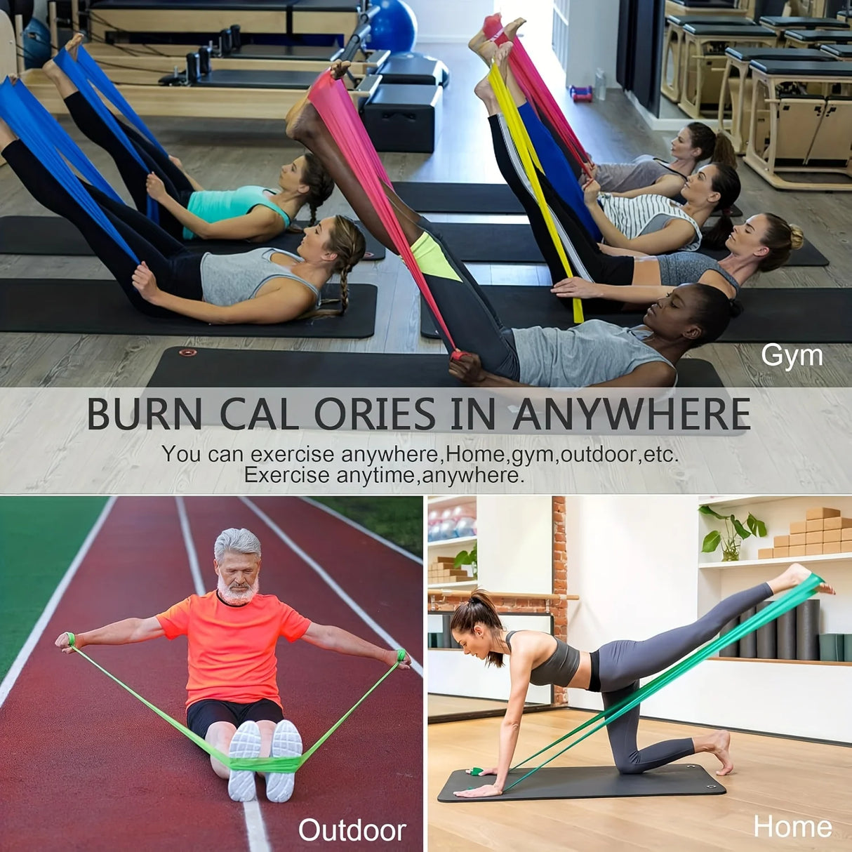 Resistance Bands for Exercise Training - Stretch Elastic Band Set