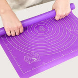 Food Grade Plastic Rolling Mat with Measuring Tool - Non-Slip Baking Mat