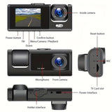 1080P Dash Cam WiFi Front & Rear Camera with Night Vision for Cars