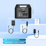 Portable Power Station 300W Solar Generator Power Bank for Camping RV CPAP