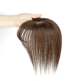 Human Hair Toppers with Clips for Volume and Length, 5x9cm Base