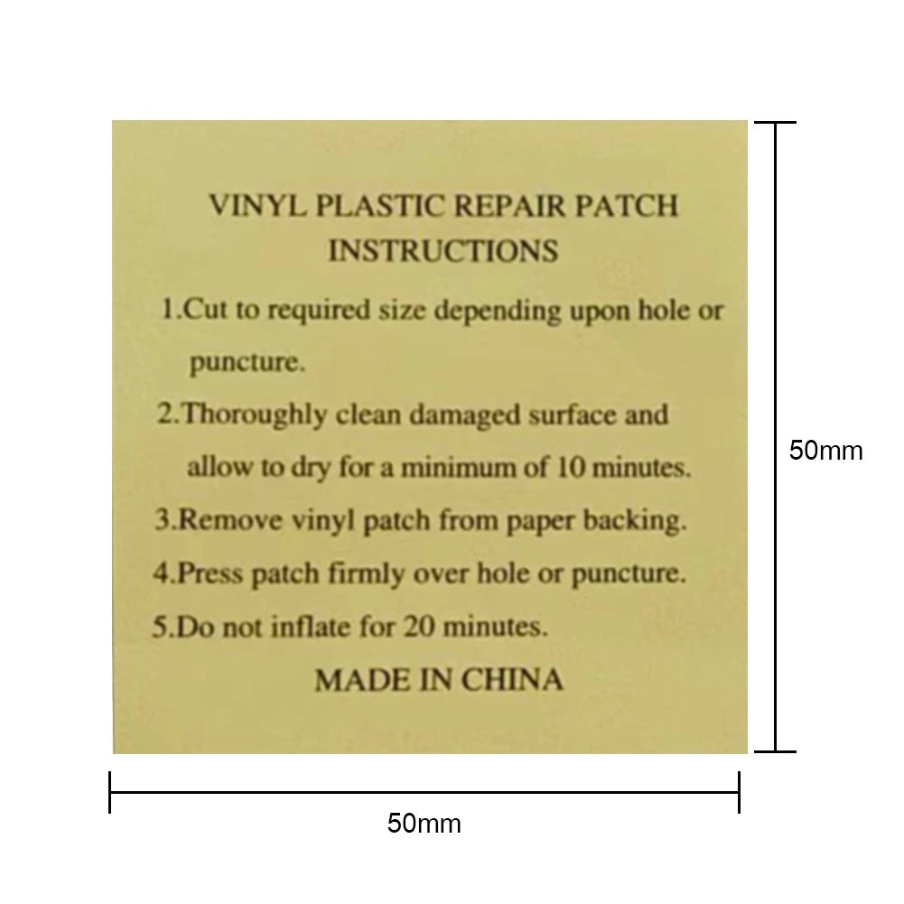 Self-Adhesive PVC Repair Patches for Inflatable Boats and Rafts