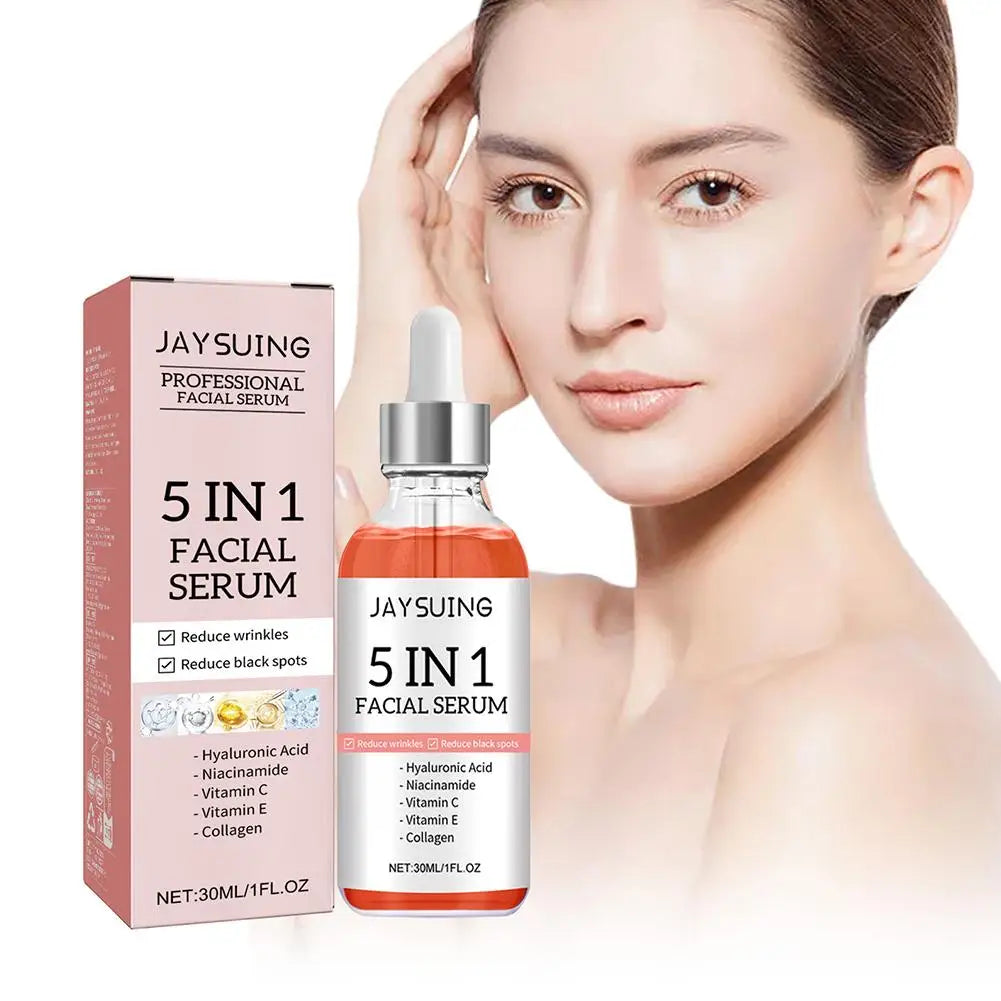 5-in-1 Facial Serum with Vitamin C and Hyaluronic Acid, 30ml