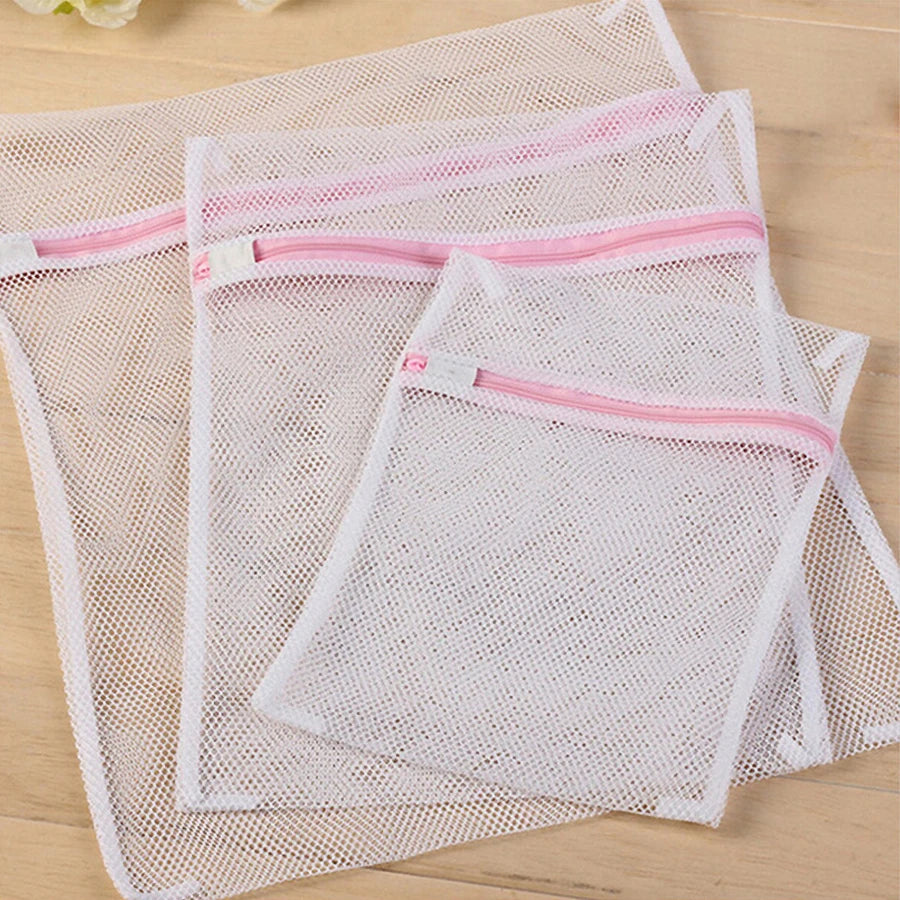 3 Pcs Set Zippered Mesh Laundry Bags for Underwear & Delicates Care