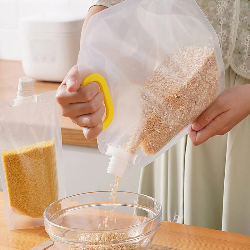 Grain Storage Bags 5PCS Portable Insect & Moisture Proof Recyclable