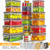 BPA-Free Food Storage Set with 24 Airtight Containers and Lids, 48 Pieces