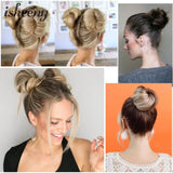 Messy Human Hair Buns Hairpieces in Natural Colors, 15g Each