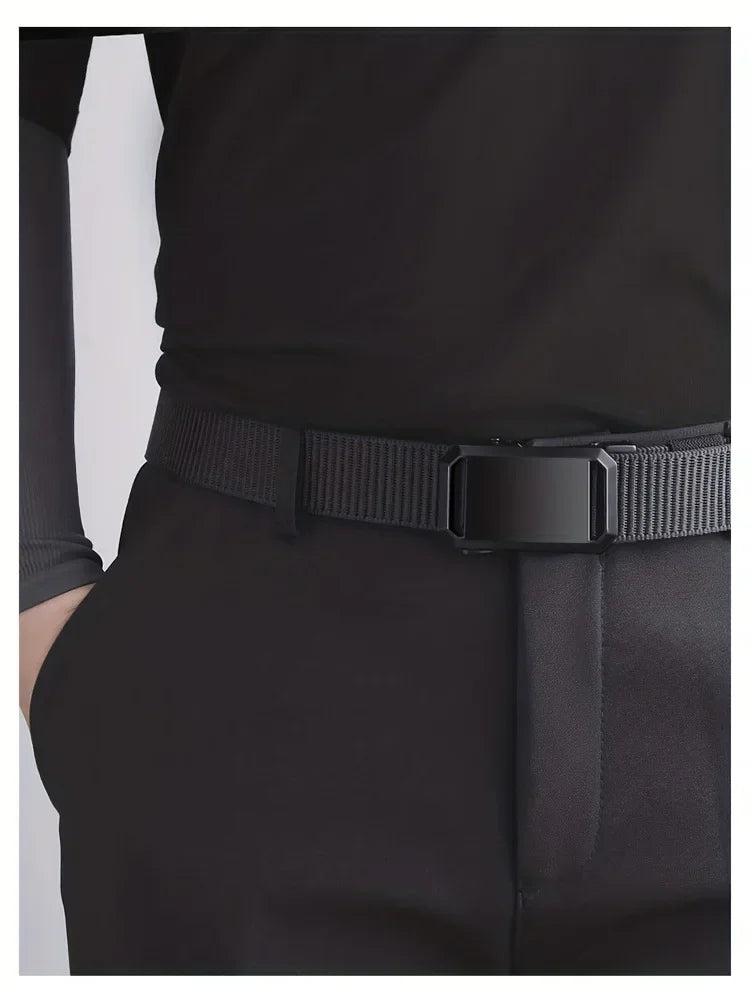 Automatic Buckle Canvas Tactical Belt for Men - Outdoor Workwear