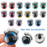 3D Glitter Doll Safety Eyes 20MM with Eyelash for Crochet Toys 1 Pair
