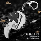 Multifunctional Keychain Screwdriver Hexagon Folding Coin Knife EDC Tool