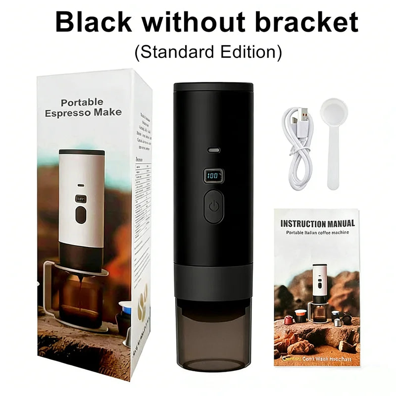 Portable 3-in-1 Wireless Espresso Coffee Maker for Car Home Camping