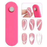 Cat Eye Magnet Set 9pcs for Nails - Heart Shaped Rabbit Design DIY Tool
