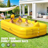 Inflatable Backyard Pool for Kids and Adults, Durable PVC, 100x63x22 Inches