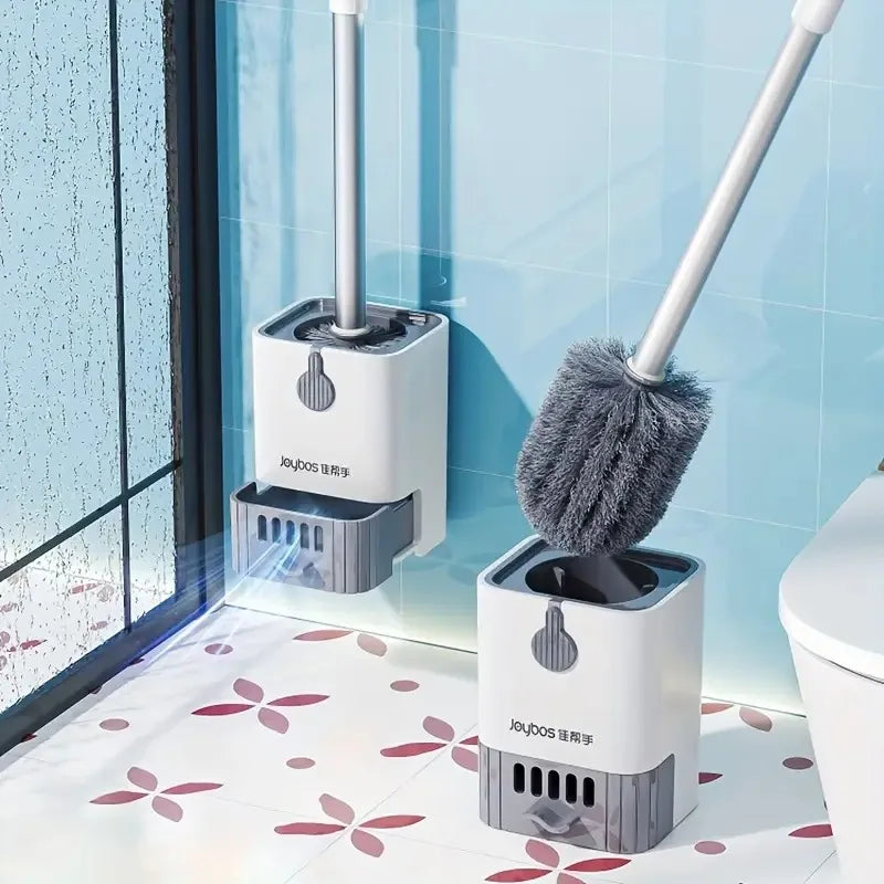 Toilet Brush and Holder Set for Bathroom Cleaning with Durable Bristles
