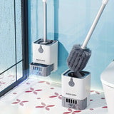 Toilet Brush and Holder Set for Bathroom Cleaning with Durable Bristles