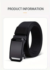 Automatic Buckle Canvas Tactical Belt for Men - Outdoor Workwear