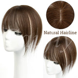 Human Hair Toppers for Women, 5x9cm Clip-in Hairpieces for Volume