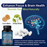 Cortisol Support Supplement with Magnesium, 60 Capsules for Daily Use
