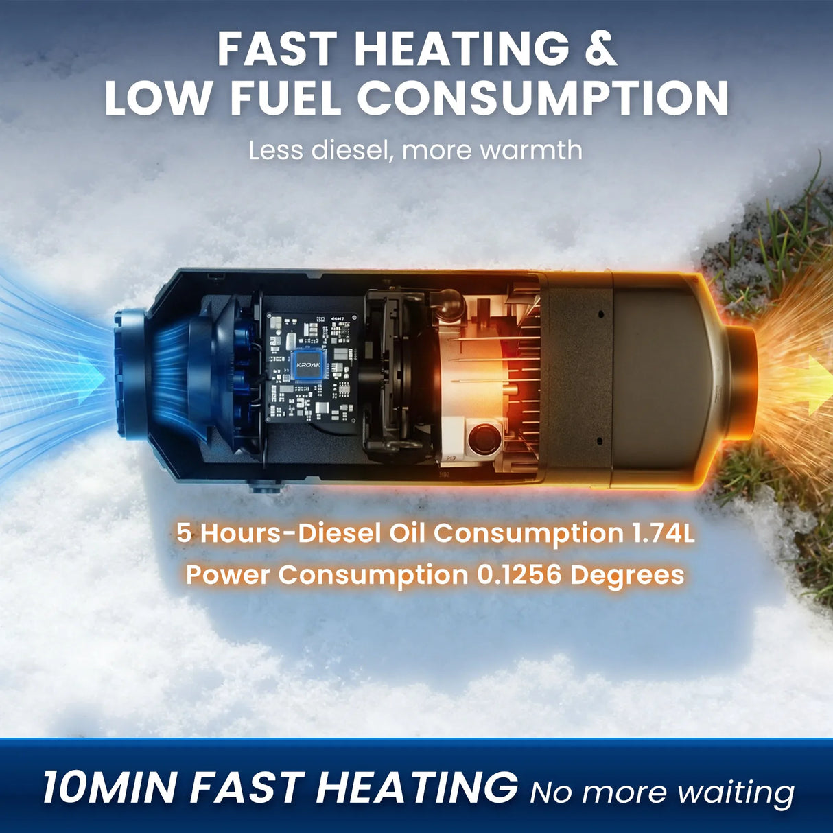 Diesel Air Heater 12V 5-8KW with LCD Switch for Car Truck RV Boat