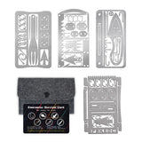 Outdoor Stainless Steel Survival Tool Card for Fishing & Camping