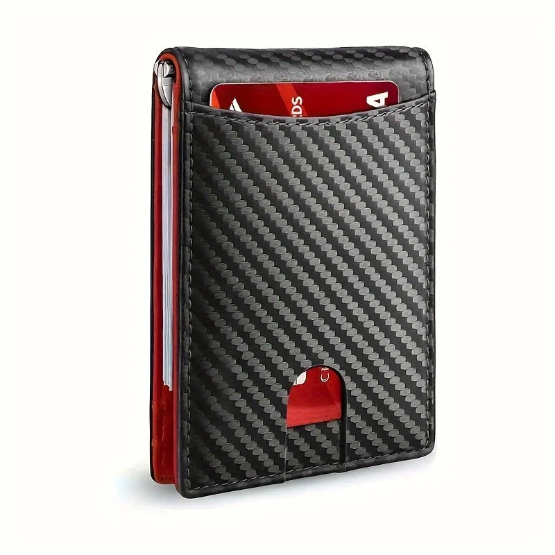 Slim Wallet for Men - RFID Blocking Leather Bifold Front Pocket Wallet