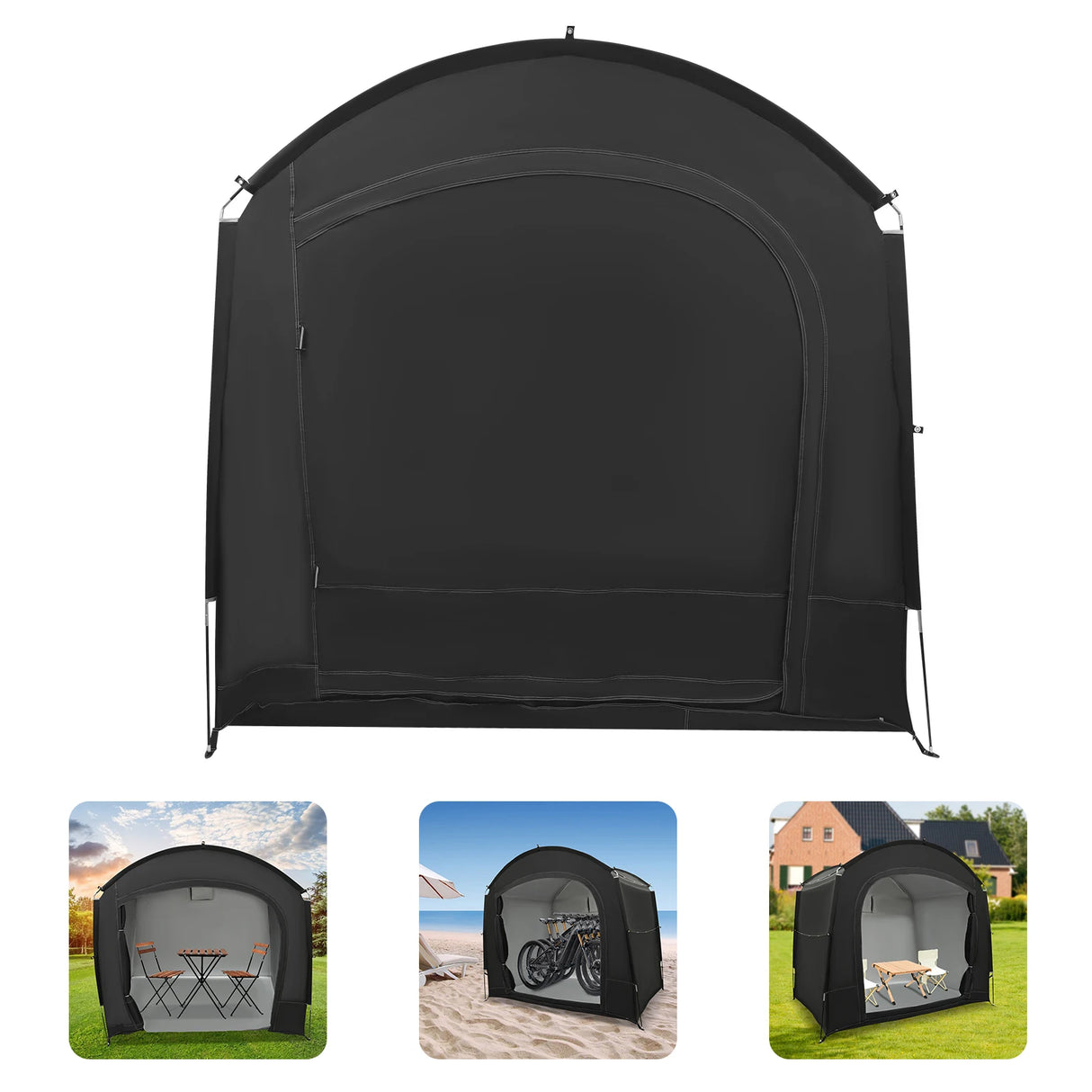 Portable Waterproof Bike Storage Shed for 1-4 Bikes, 220x150x185cm