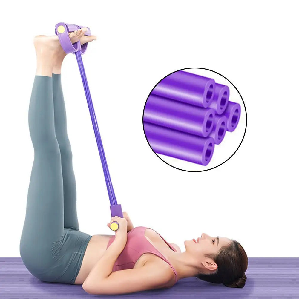 6-Tube Resistance Bands Set for Fitness, Yoga, Gym Exercises