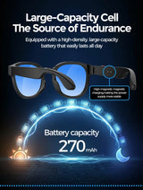 Smart AI Glasses with 800W Camera, Bluetooth, Waterproof, Voice Call