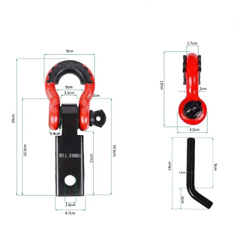 Heavy Duty Tow Hitch Receiver 2" 35,000 Lbs 16 Ton Break Strength Off-Road